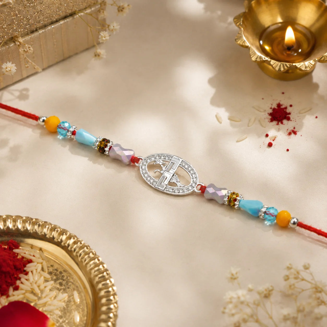 925 Silver Shree Designer Rakhi - Rakhi