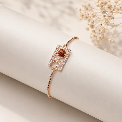925 Sterling Silver Om Rudraksha Bracelet for Men - Rakhi