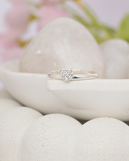Petite Heart Sparkle Ring