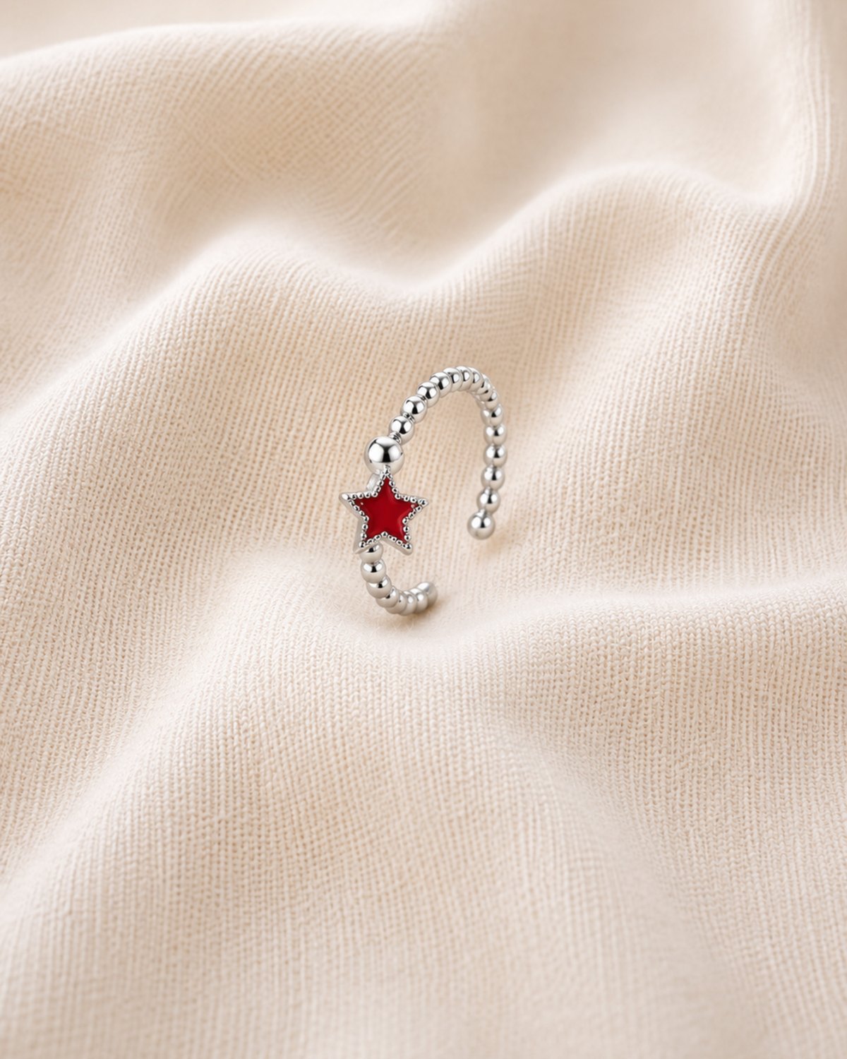 Handcrafted Star Charm Ring | 92.5 Sterling Silver