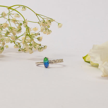 Blue Stone Silver Ring