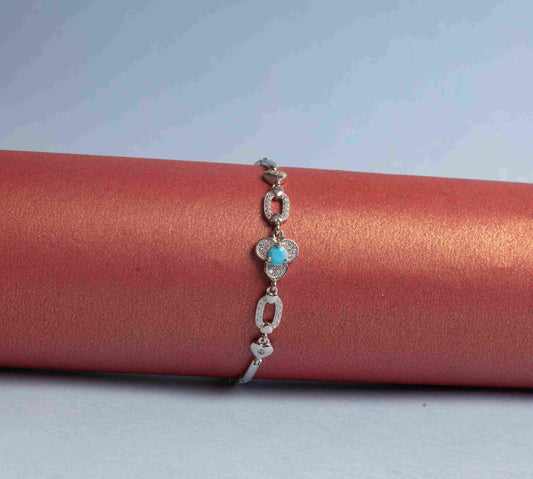 Blue Stone Silver Bracelets