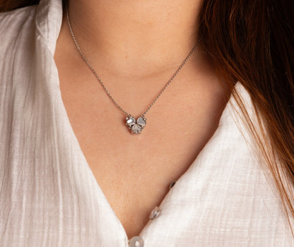 Floral Pendent Silver Chain