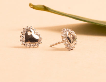 Stone Heart Earring