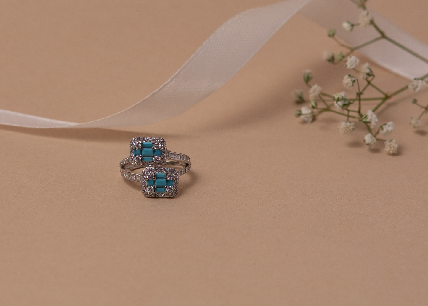 Blue Stoned Silver Ring