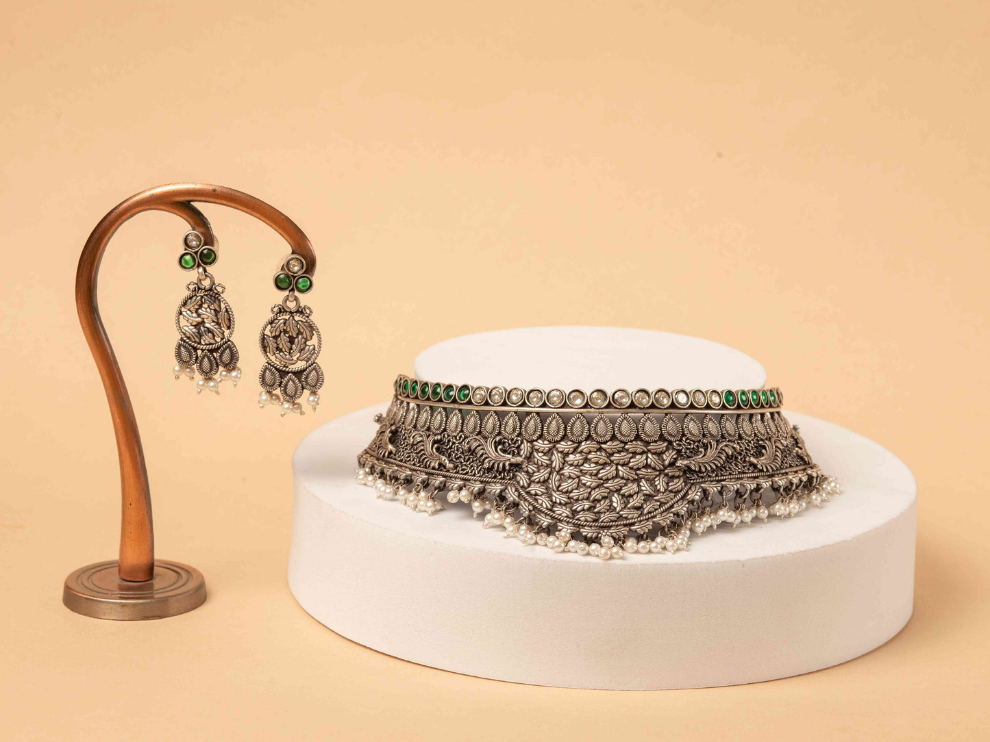 Vintage Maharani Oxidized Necklace Set