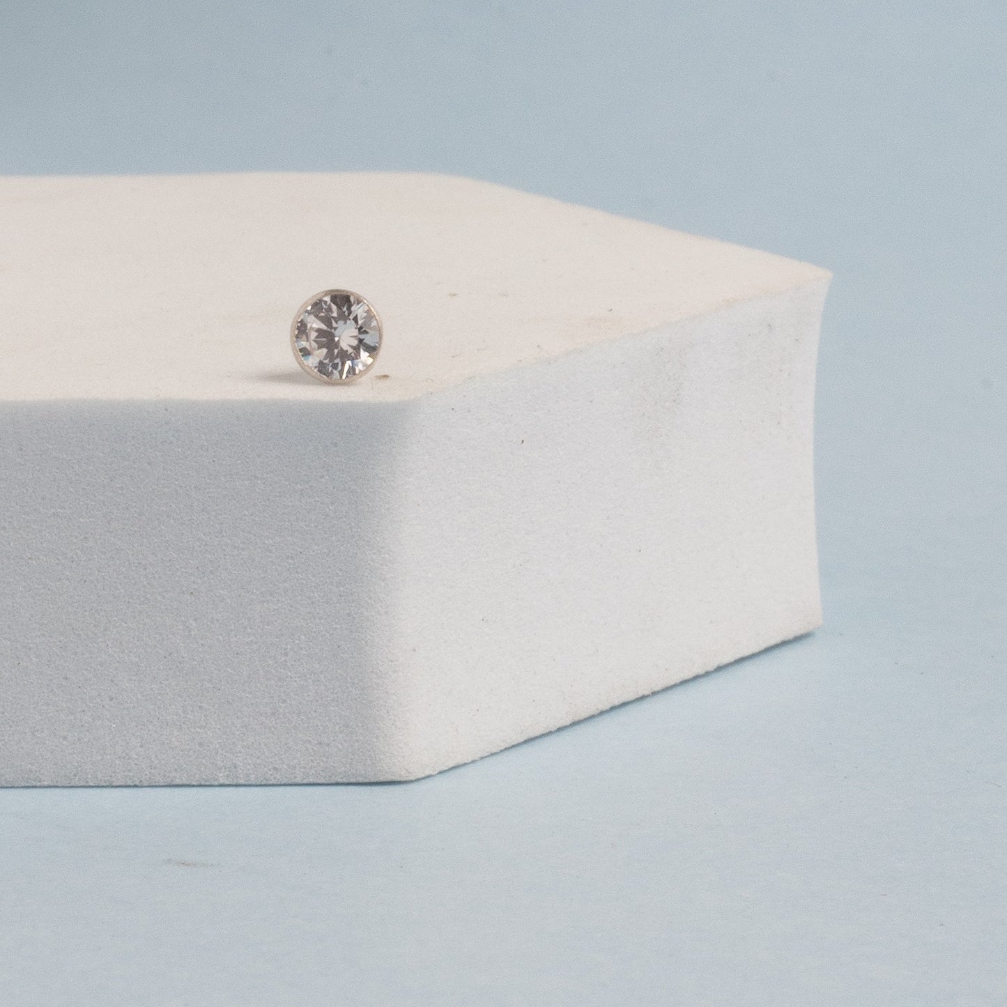 Stone Silver Nose Pin