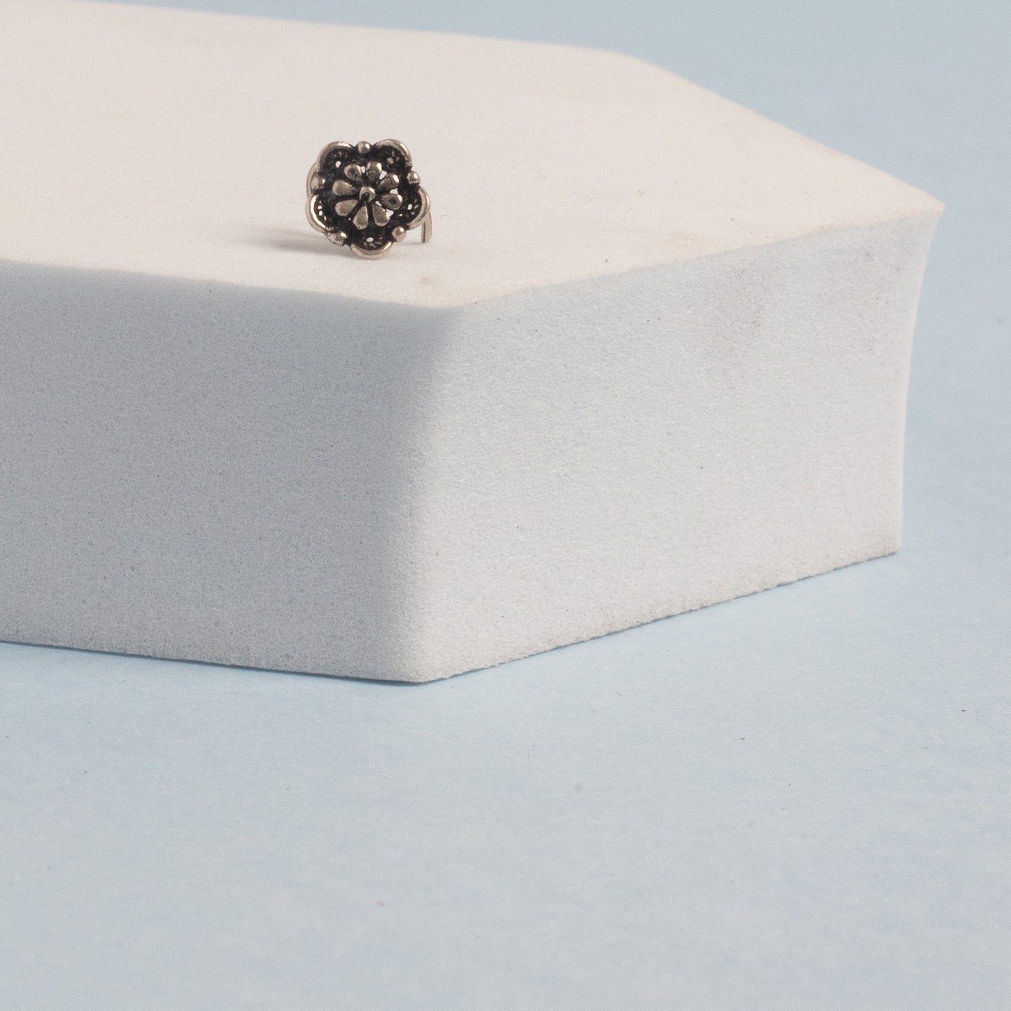 Mandala Silver Nosepin