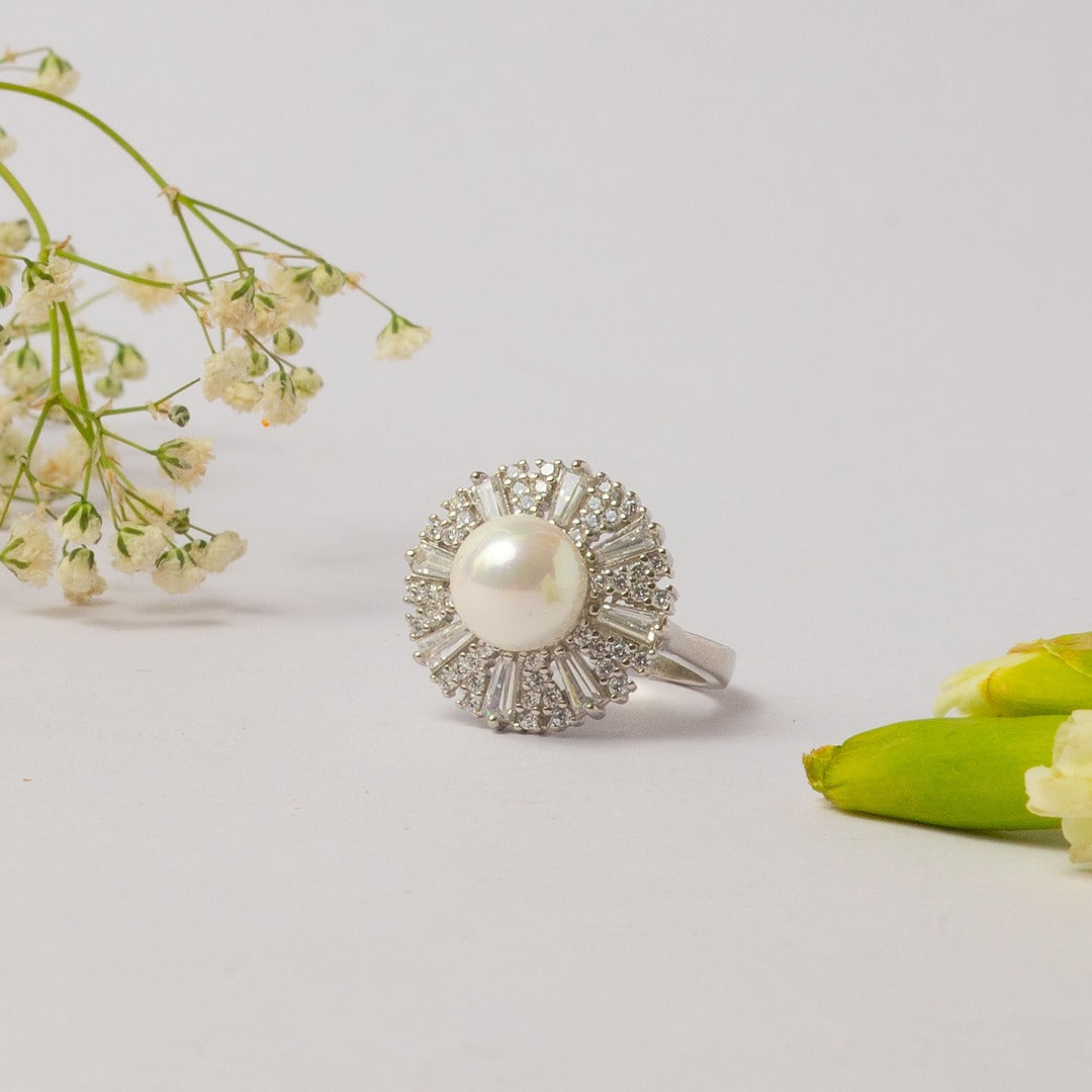 Pearl Silver Ring