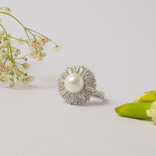 Pearl Silver Ring