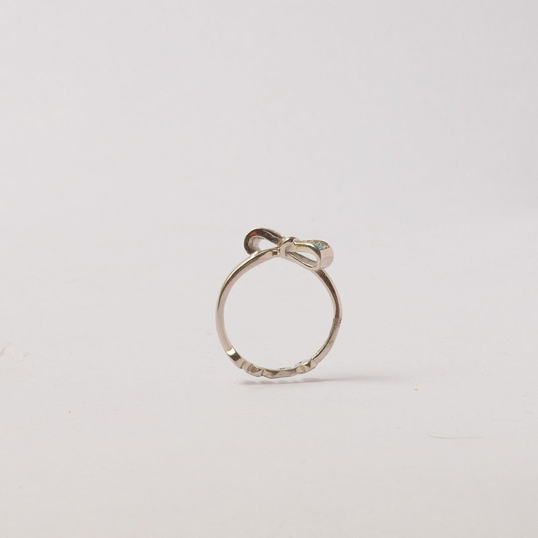 Blue Stone Knot Silver Ring