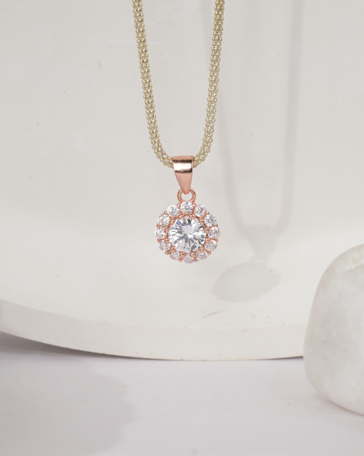 Rose Sparkle Pendant | 92.5 Sterling Silver