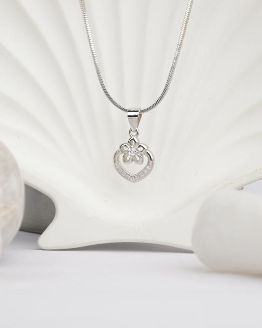 Blooming Heart Pendant - Chain Pendant