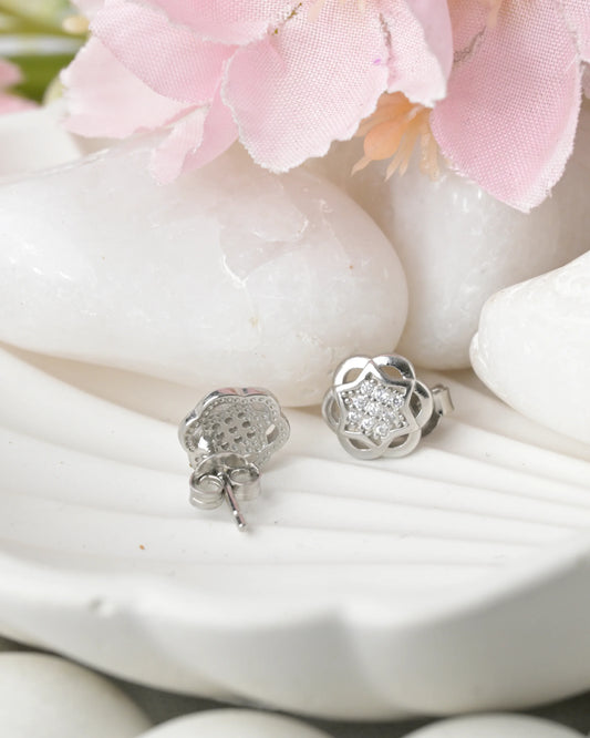 Blossom Sparkle Stud Earrings - earring