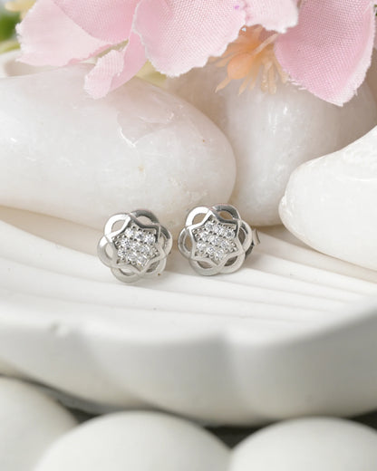 Blossom Sparkle Stud Earrings - earring