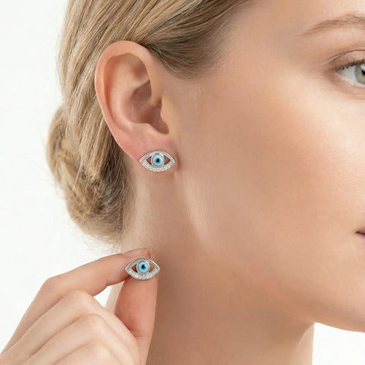 Blue Eye Studs - Silvinity