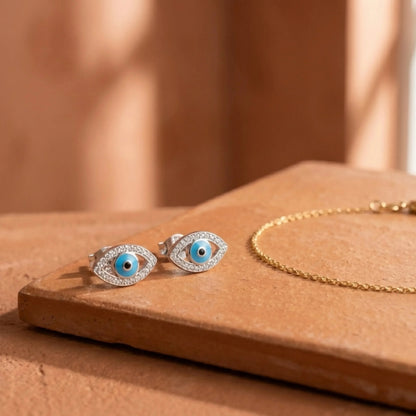 Blue Eye Studs - Silvinity