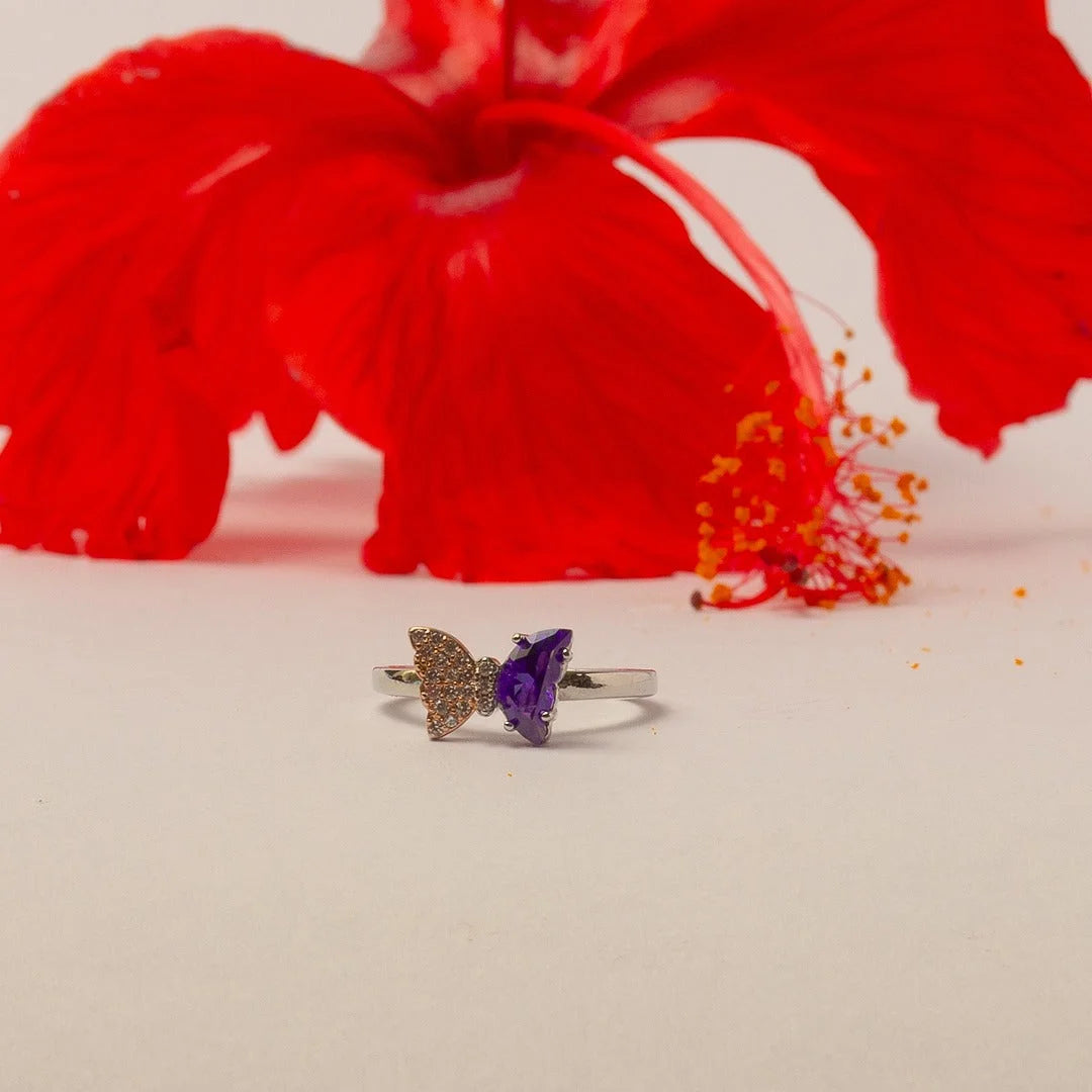 Butterfly Silver Ring - 13 - rings