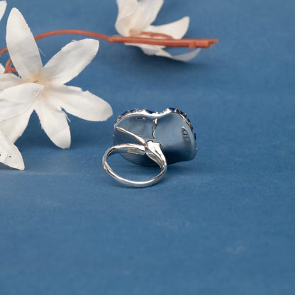 Cobalt lustrous ring - ADJUSTABLE - rings
