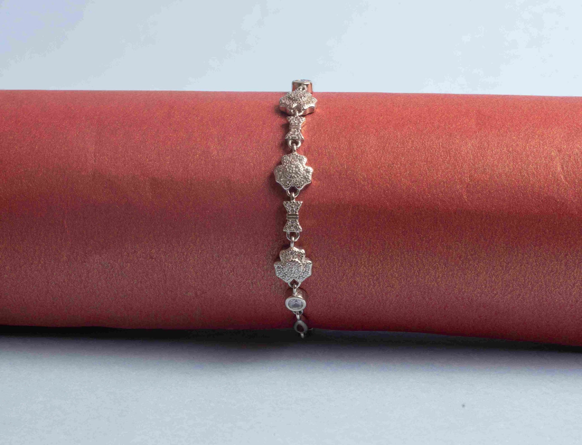 Crystal Flower Silver Bracelets - Bracelets