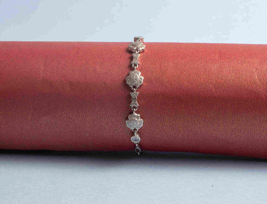 Crystal Flower Silver Bracelets - Bracelets