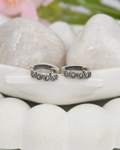 Crystal Hoop Earrings - earring