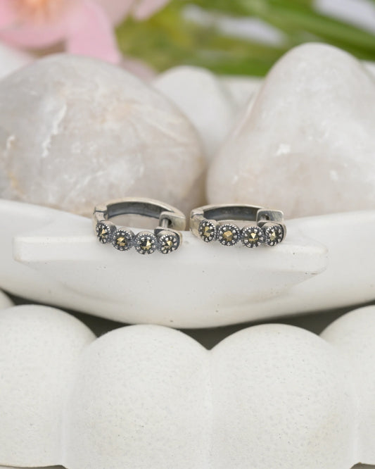 Crystal Hoop Earrings - earring