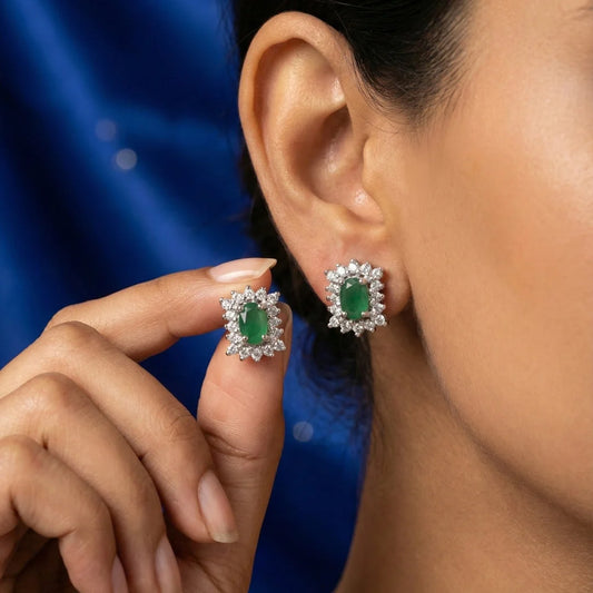 Delicate Stoned Earring - earring