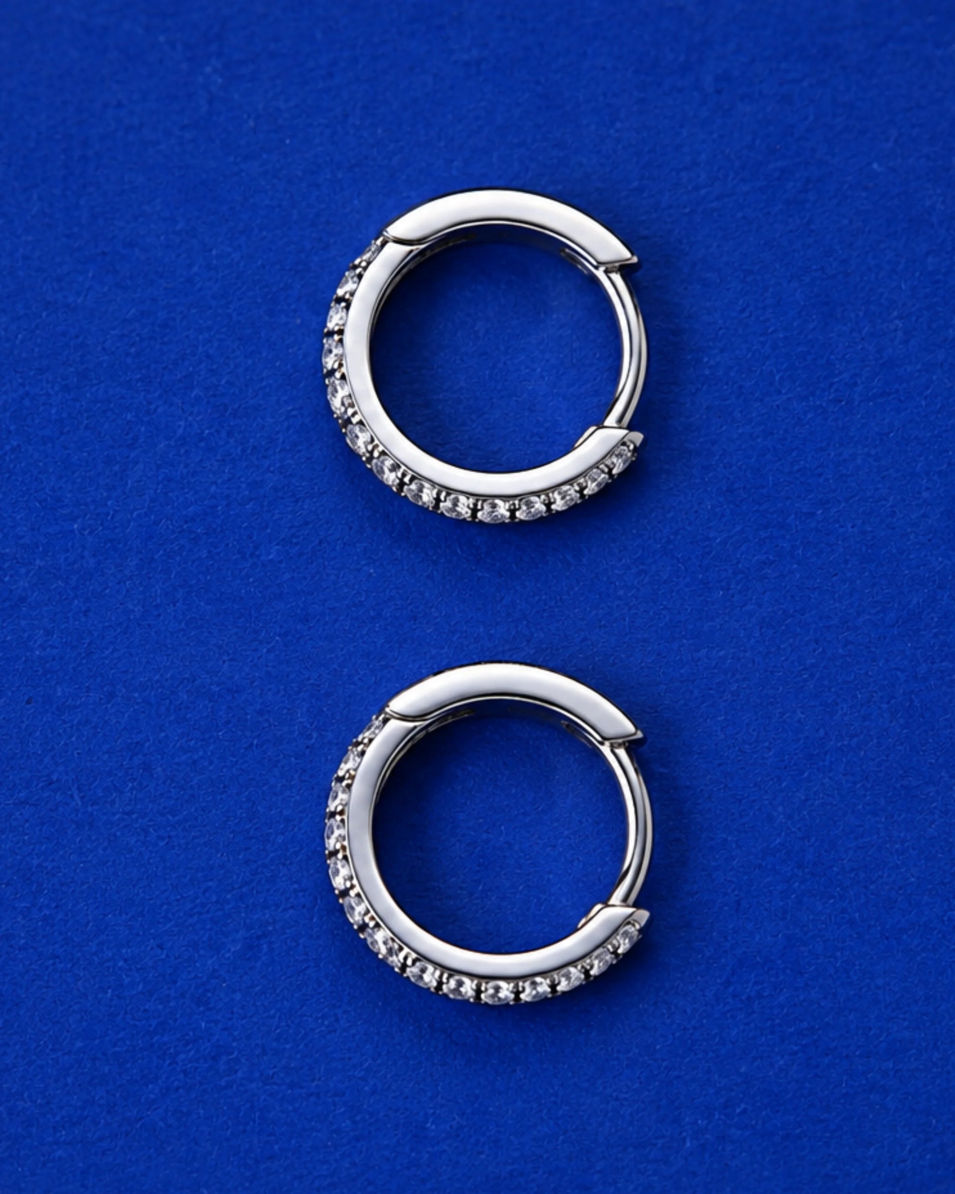 Diamond Dust Bold Silver Earrings - earring