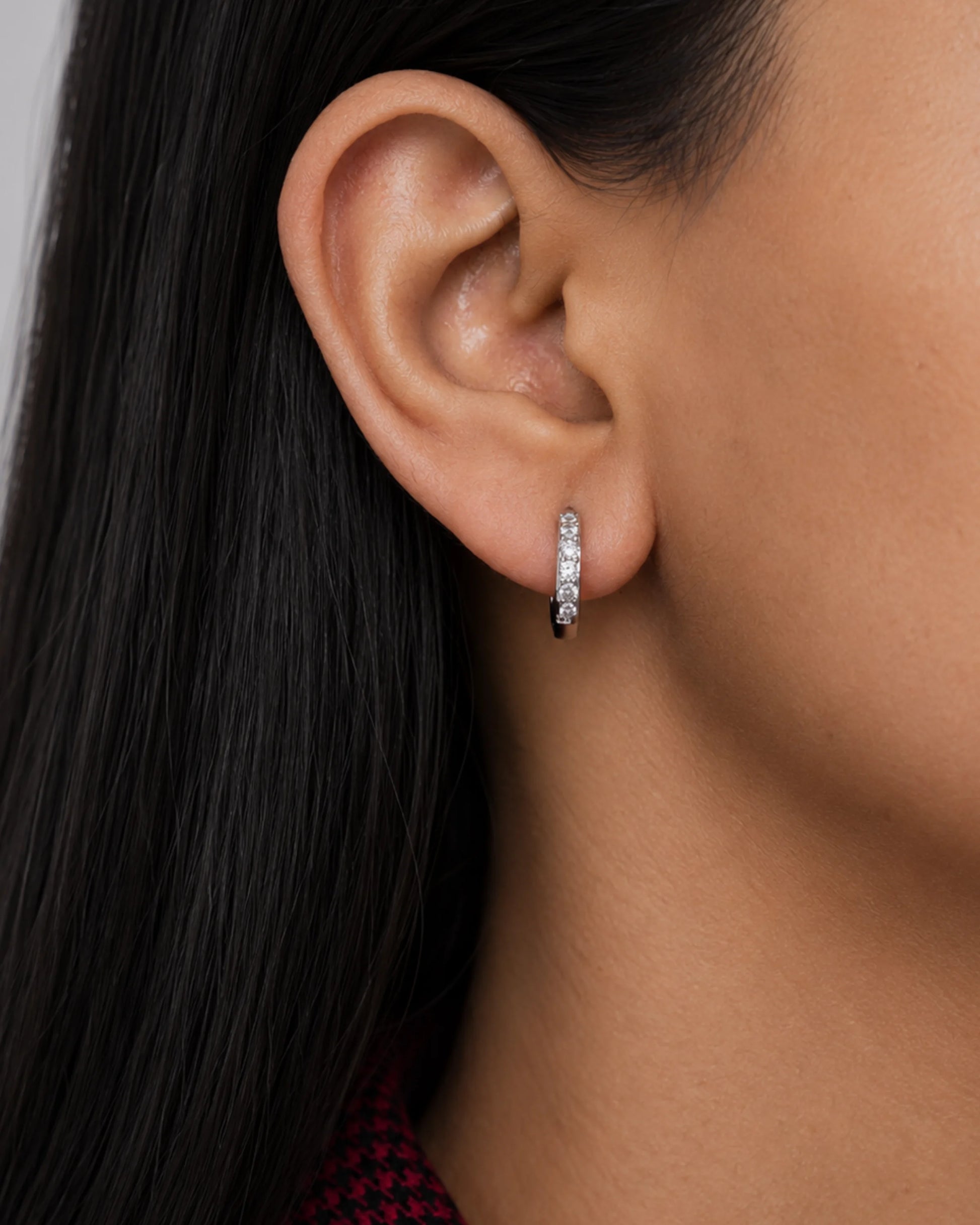 Diamond Dust Bold Silver Earrings - earring