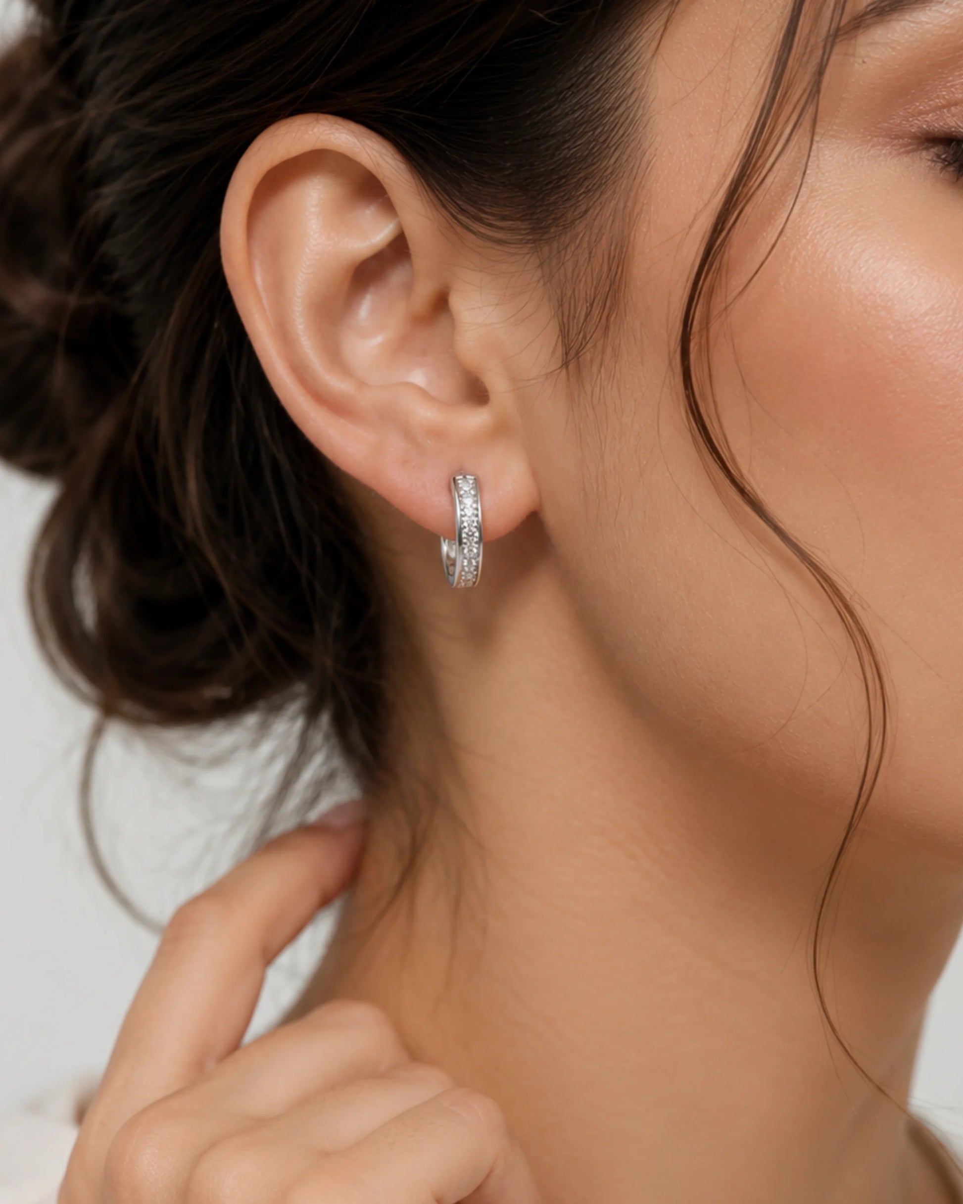 Diamond Dust Silver Earrings - earring