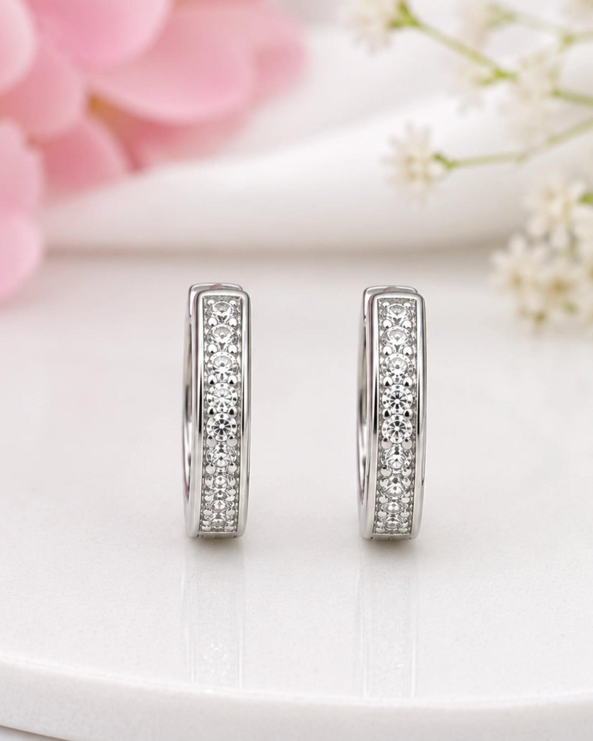 Diamond Dust Silver Earrings - earring