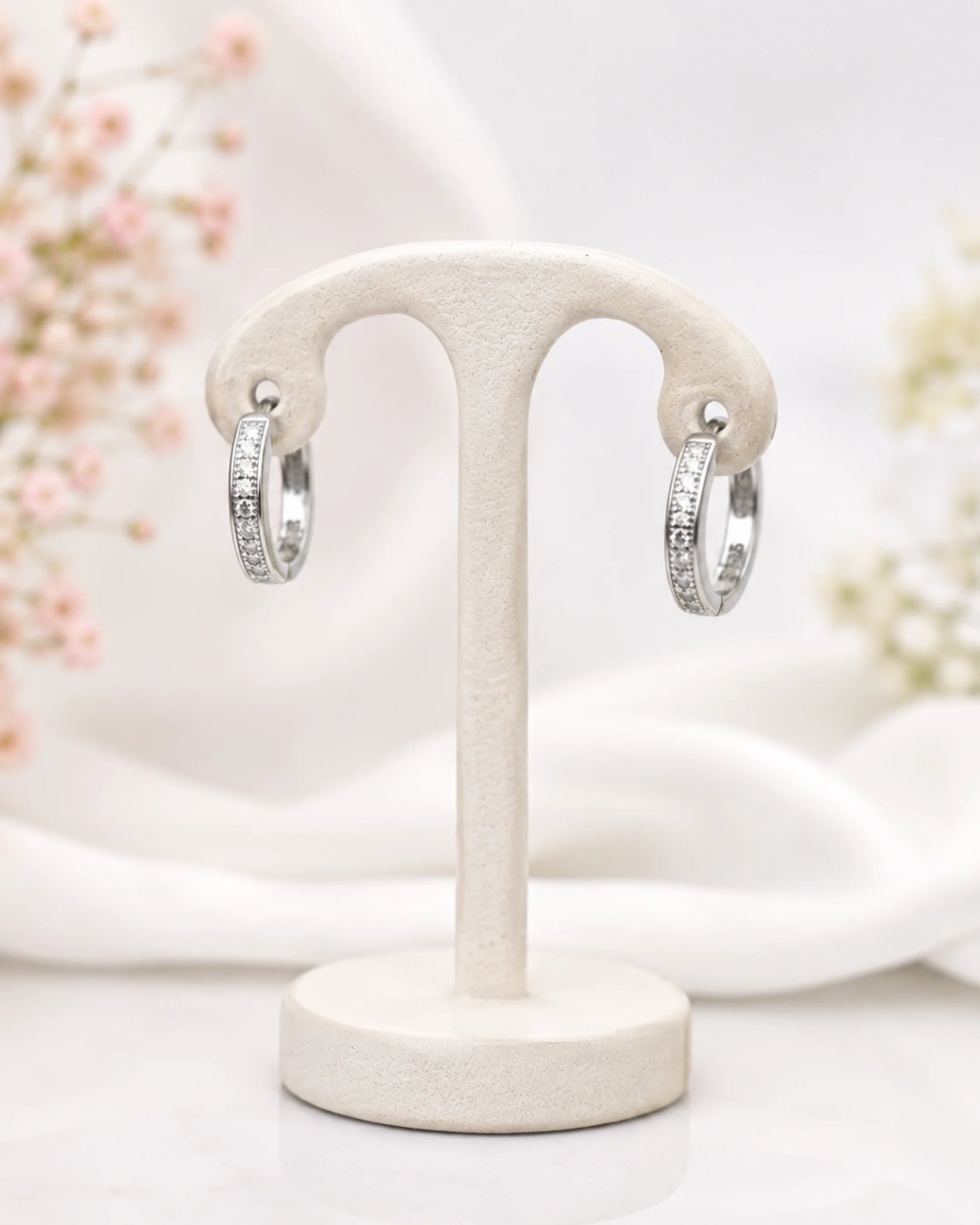 Diamond Dust Silver Earrings - earring