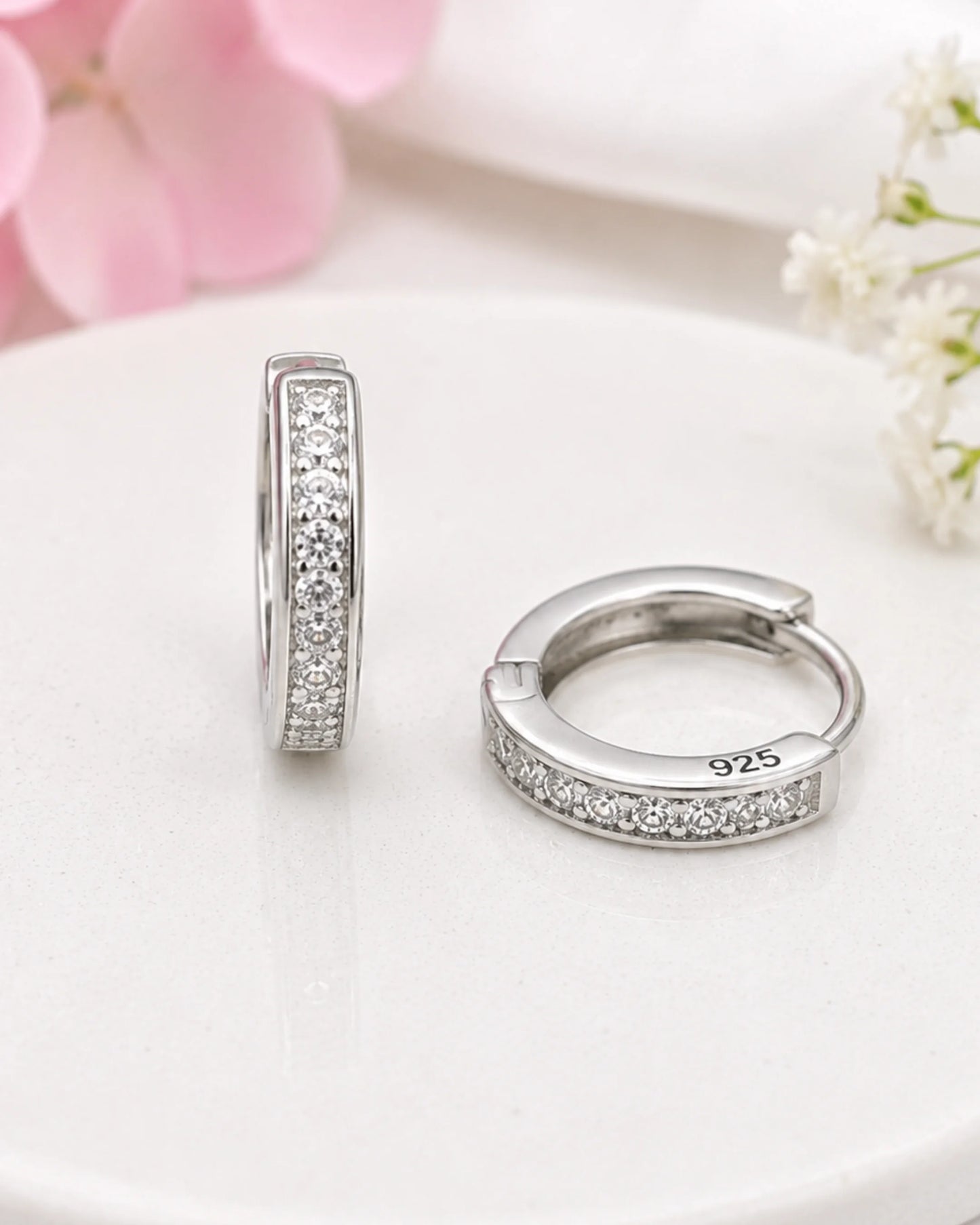 Diamond Dust Silver Earrings - earring