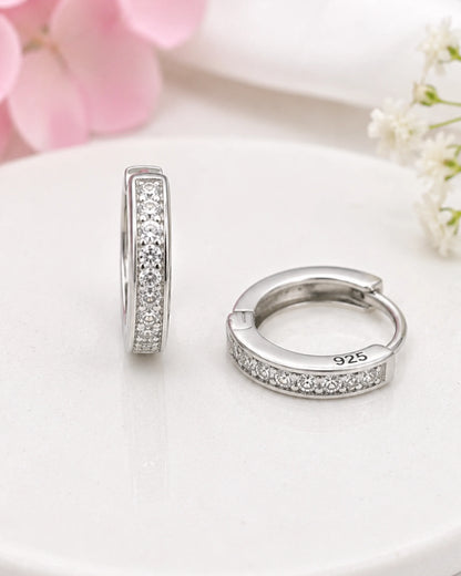 Diamond Dust Silver Earrings - earring