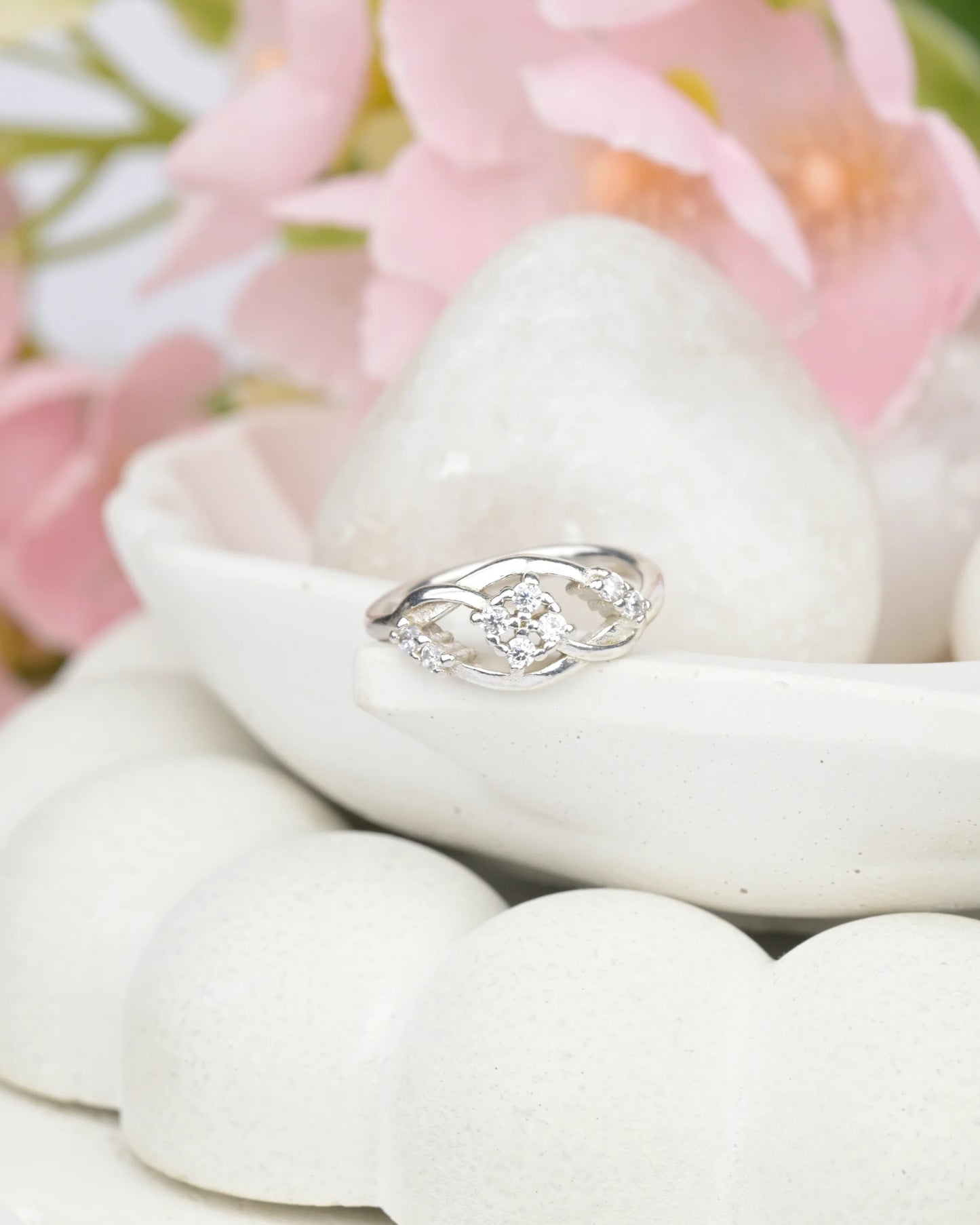 Eternal Knot Sparkle Ring - 16 - rings