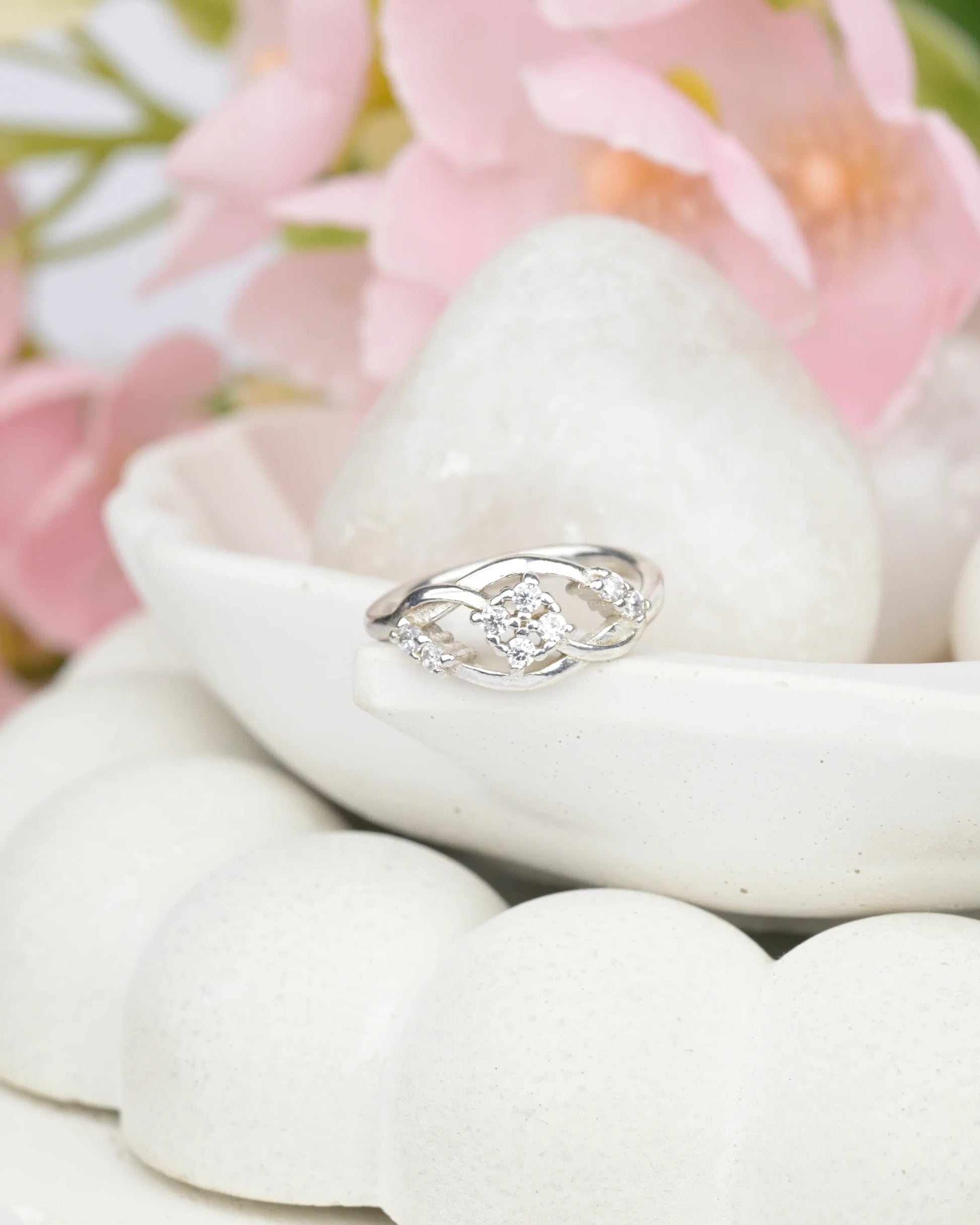 Eternal Knot Sparkle Ring - 16 - rings