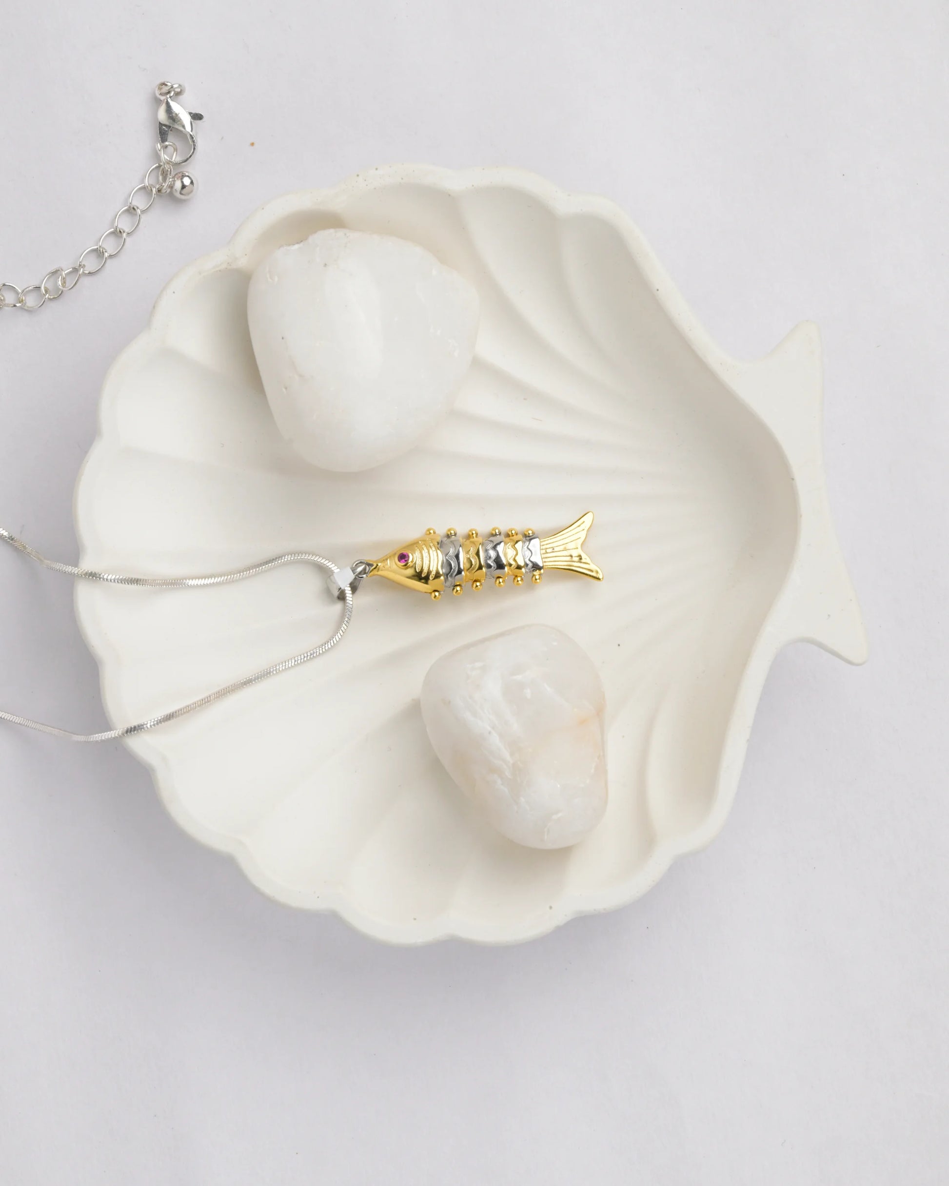 Golden Tide Fish Pendant - Chain Pendant