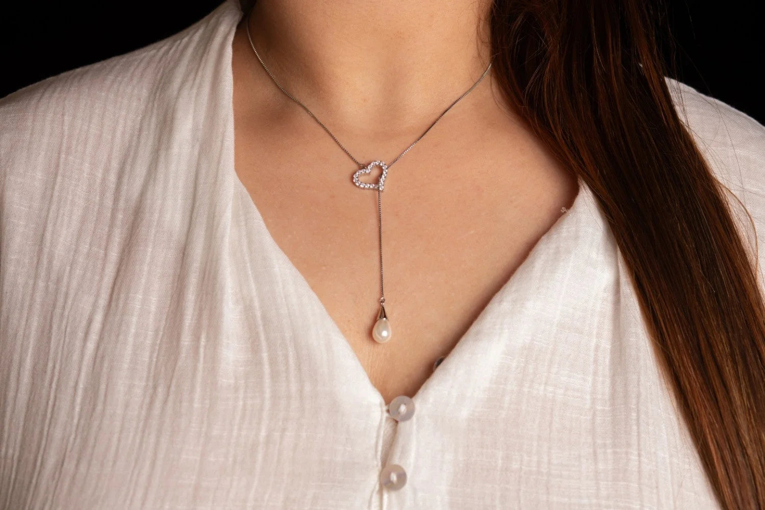 Heart Shaped Pendent Silver Chain - Chain Pendant