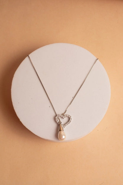 Heart Shaped Pendent Silver Chain - Chain Pendant