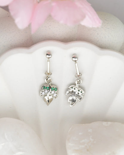 Leaf Spark Drop Bugdi Earring - earring