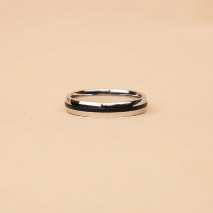 Mono Stripe Band Ring - 18 - rings