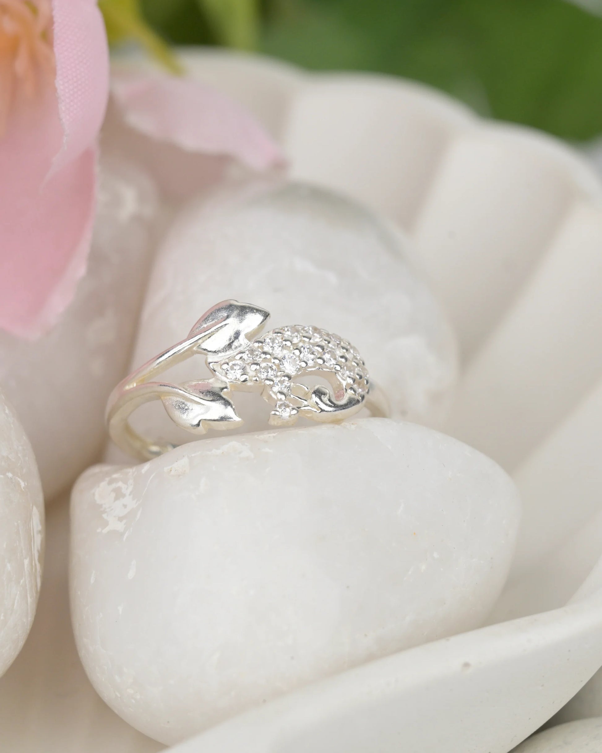 Peacock Sparkle Ring - rings