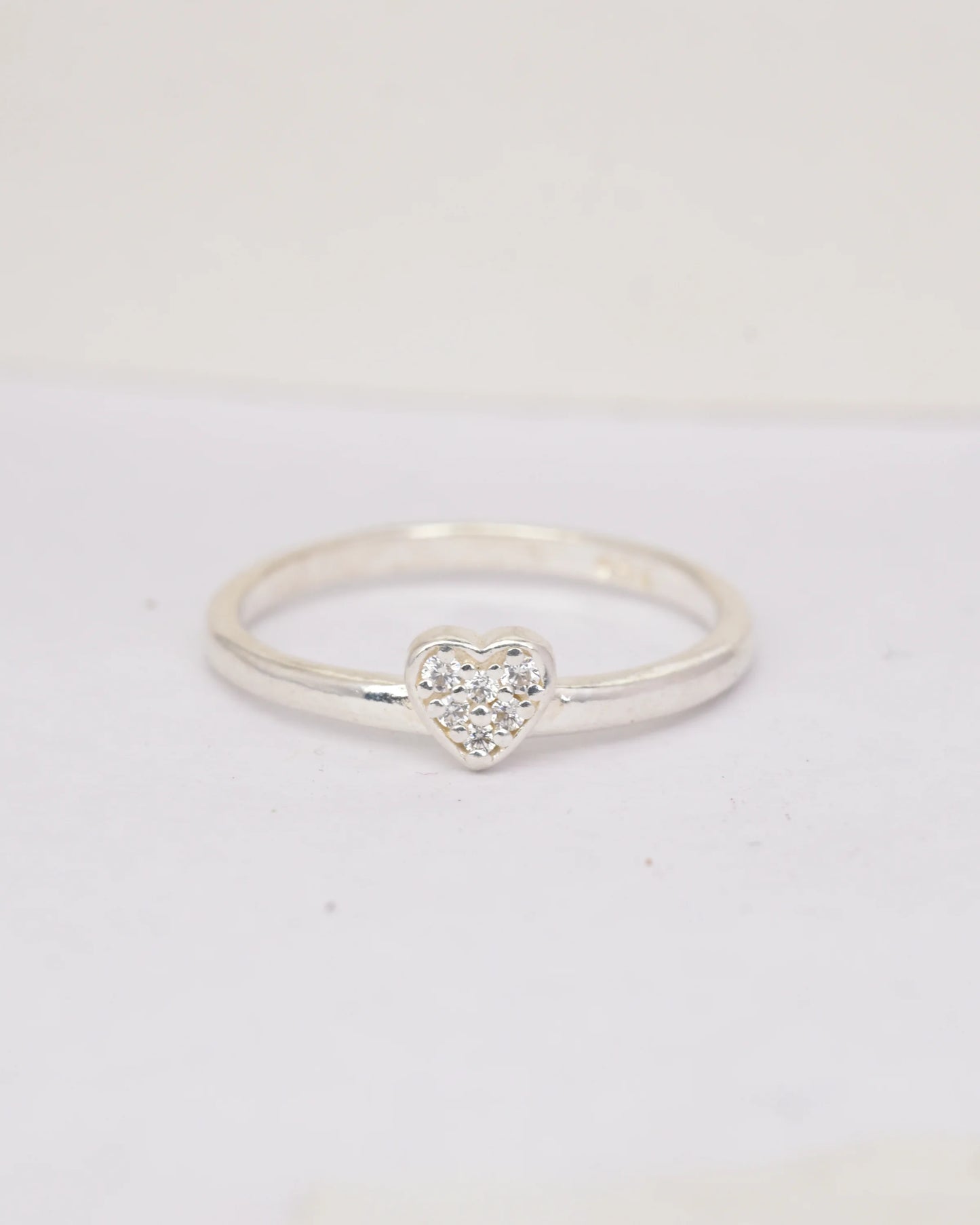 Petite Heart Sparkle Ring - 14 - rings