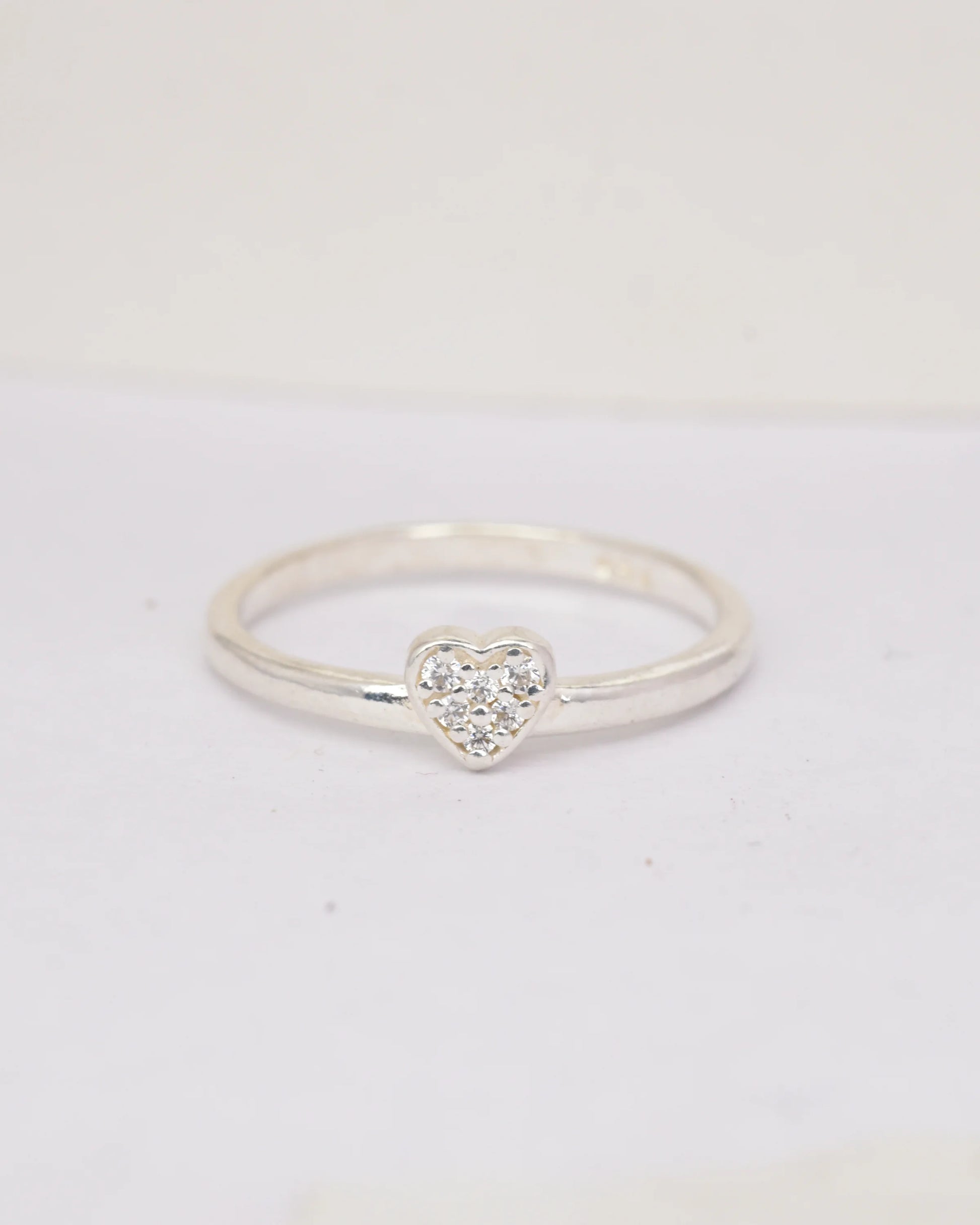 Petite Heart Sparkle Ring - 14 - rings