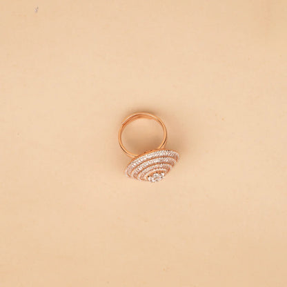 Rose orbit Ring - ADJUSTABLE - rings