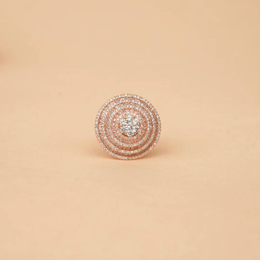 Rose orbit Ring - ADJUSTABLE - rings