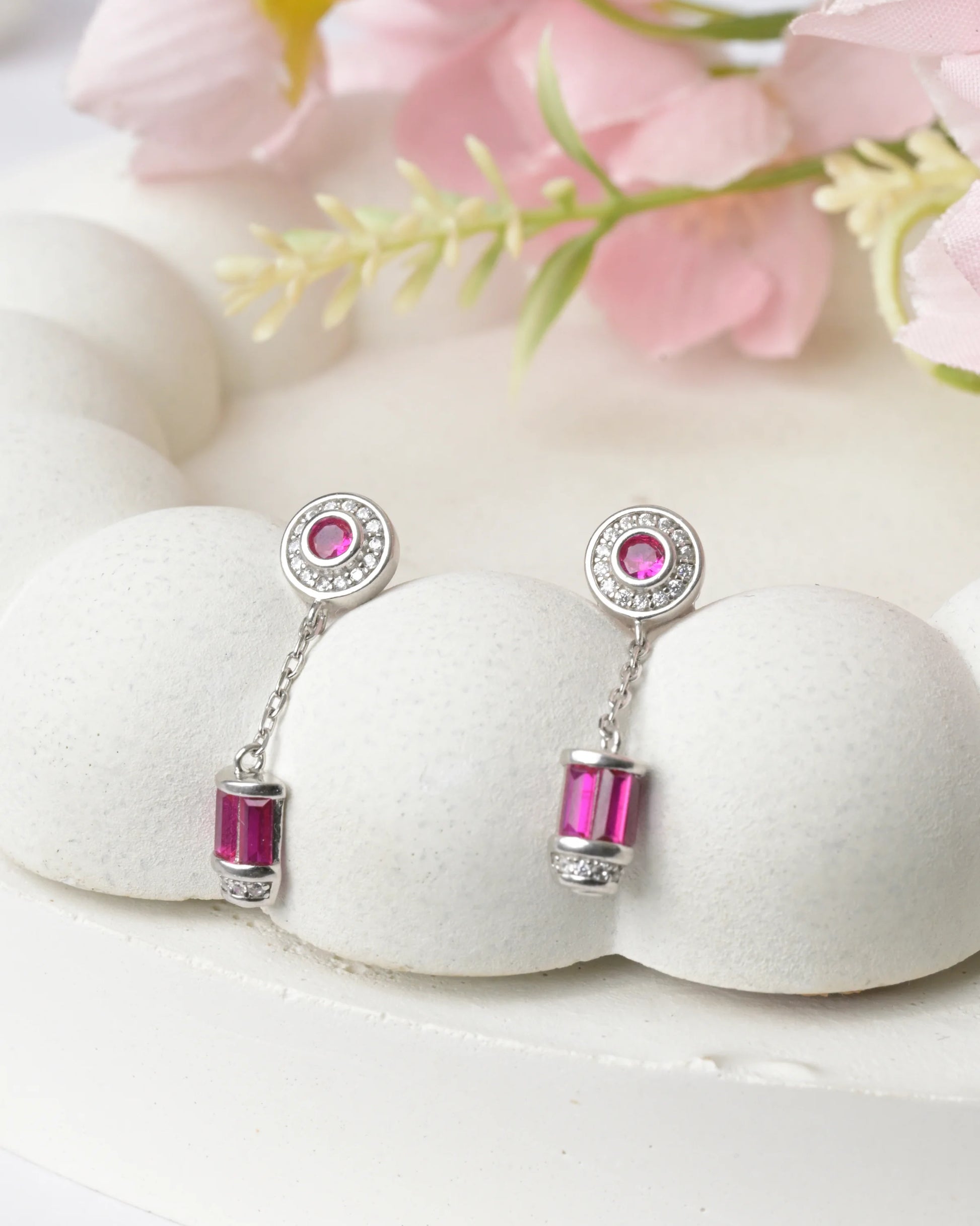 Rosette Drop Elegant Earrings - earring