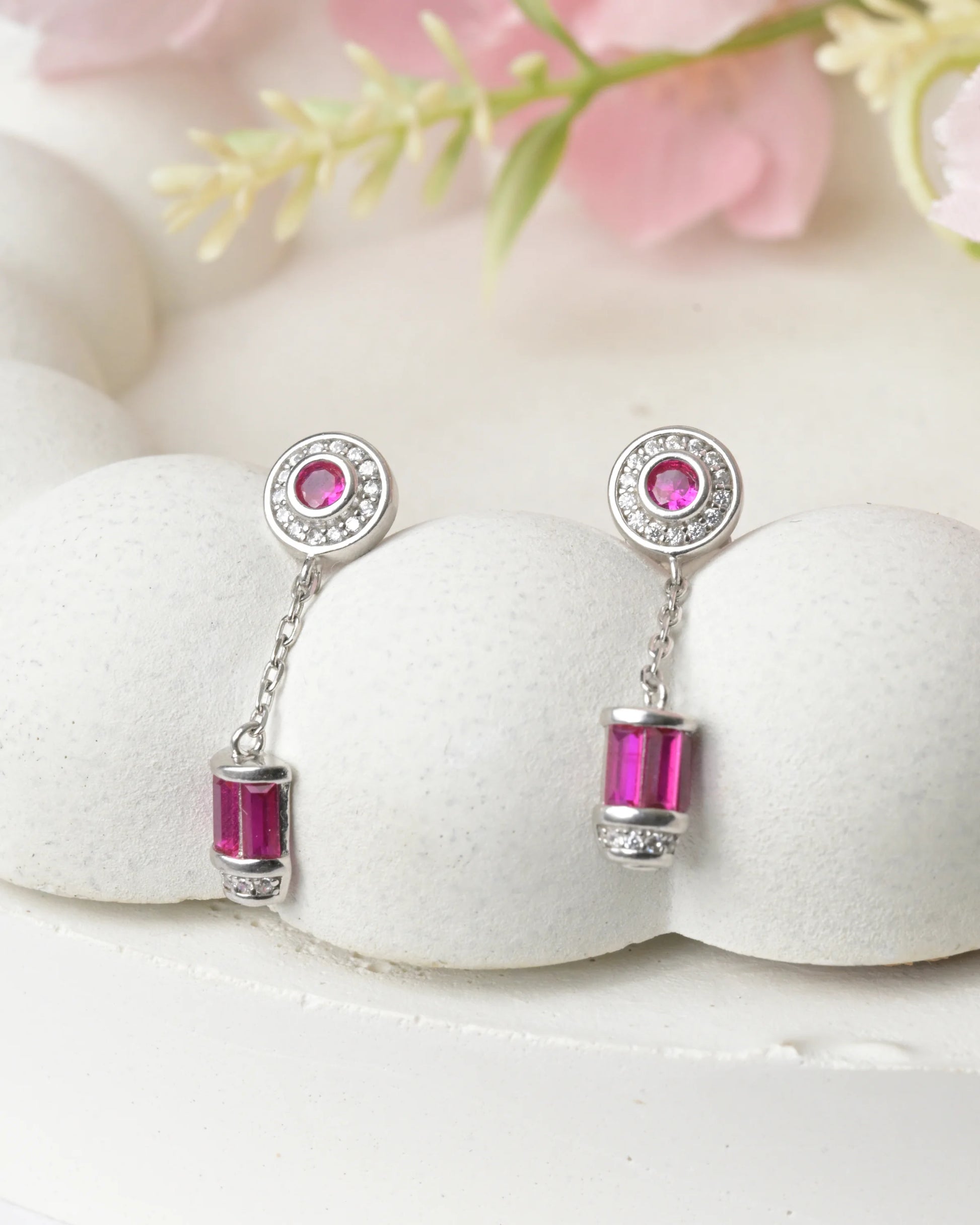 Rosette Drop Elegant Earrings - earring