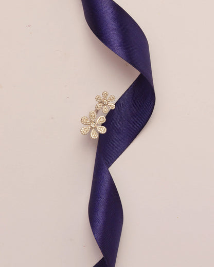 Silver Floral Ring - 17 - rings